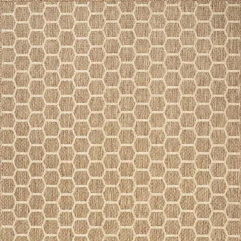 4' X 6' Natural And Beige Geometric Indoor Outdoor Area Rug