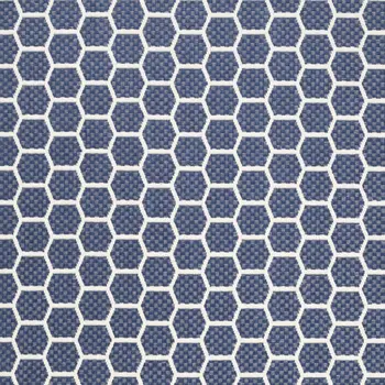 4' X 6' Navy Blue And Ivory Geometric Indoor Outdoor Area Rug
