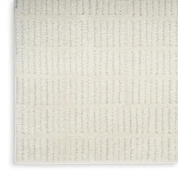 8' X 10' Ivory and Gray Geometric Area Rug
