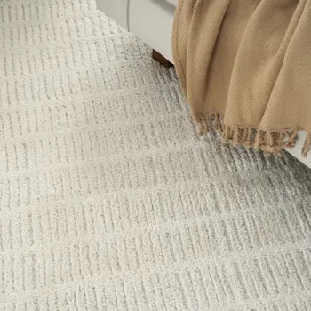 8' X 10' Ivory and Gray Geometric Area Rug