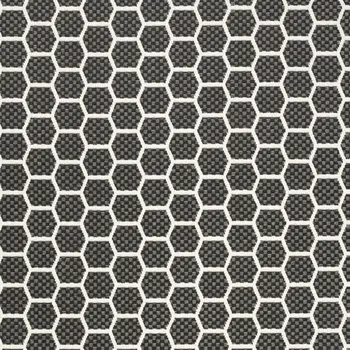 6' X 9' Black And Ivory Geometric Indoor Outdoor Area Rug
