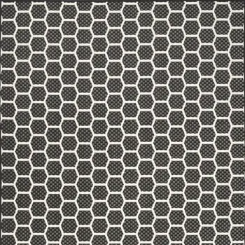 6' X 9' Black And Ivory Geometric Indoor Outdoor Area Rug