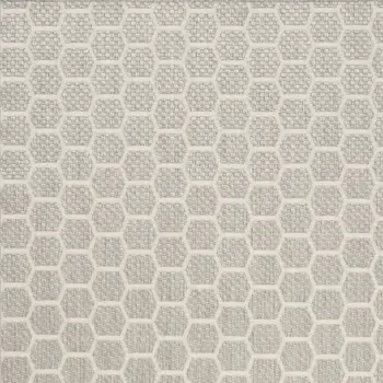 6' X 9' Gray And Ivory Geometric Indoor Outdoor Area Rug