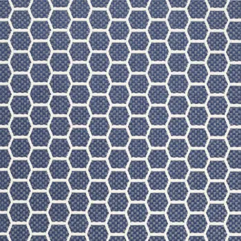 6' X 9' Navy Blue And Ivory Geometric Indoor Outdoor Area Rug