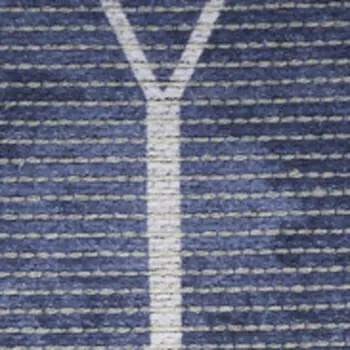 4' X 6' Blue And Ivory Geometric Area Rug