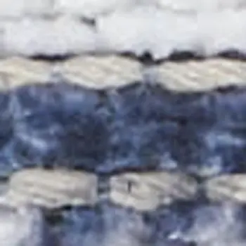 4' X 6' Ivory and Blue Floral Power Loom Area Rug