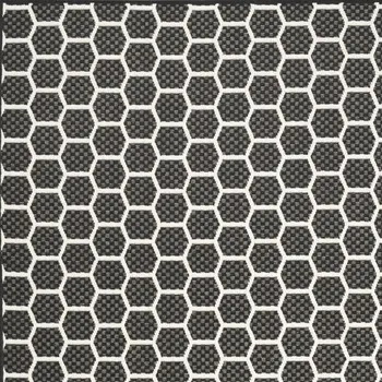 5' X 7' Black And Ivory Geometric Indoor Outdoor Area Rug