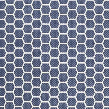 5' X 7' Navy Blue And Ivory Geometric Indoor Outdoor Area Rug