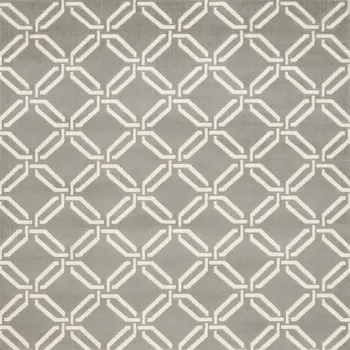 6' X 9' Gray and Ivory Trellis Area Rug