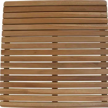 Natural Teak 24" Square Shower Mat