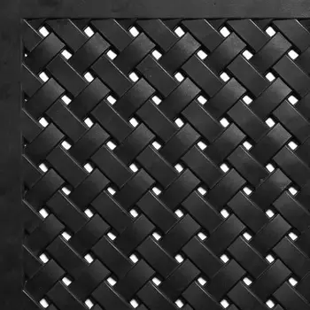 24" X 36" Black Rubber Weave Outdoor Door Mat