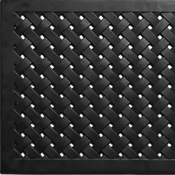 24" X 36" Black Rubber Weave Outdoor Door Mat