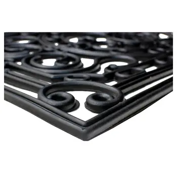 18" X 30" Black Rubber Pineapple Outdoor Door Mat