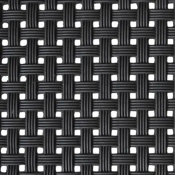 18" X 30" Black Rubber Weave Outdoor Door Mat