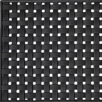 18" X 30" Black Rubber Weave Outdoor Door Mat