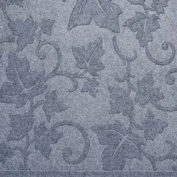 24" X 36" Light Gray Rubber Botanical Leaves Outdoor Door Mat