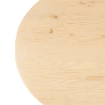 54" Natural Solid Wood Oval Solid Coffee Table
