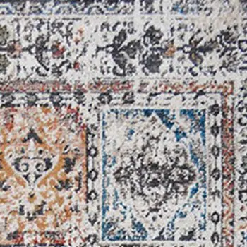 8' X 10' Ivory Oriental Distressed Area Rug With Fringe