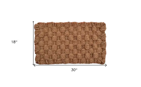 18" X 30" Brown Coir Weave Outdoor Door Mat