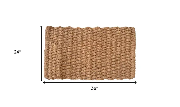 24" X 36" Brown Coir Weave Outdoor Door Mat