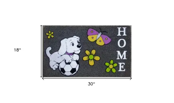 18" X 30" White Coir Dog Home Outdoor Door Mat