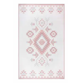 4' X 6' Orange Geometric Indoor Outdoor Area Rug