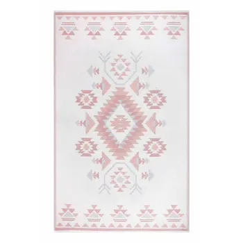 4' X 6' Orange Geometric Indoor Outdoor Area Rug