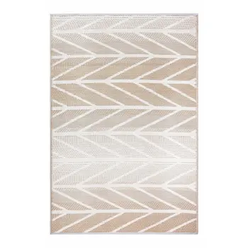 5' X 8' Taupe Geometric Indoor Outdoor Area Rug