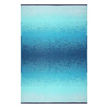 5' X 8' Teal Blue Indoor Outdoor Area Rug
