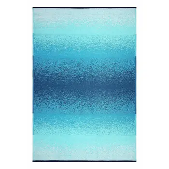 5' X 8' Teal Blue Indoor Outdoor Area Rug