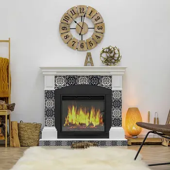 12" X 12" Black and White Rory Peel and Stick Removable Tiles