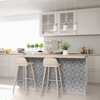 12" X 12" Gray and White Spire Peel and Stick Removable Tiles