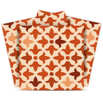 12" X 12" Terra Cotta Tango Peel and Stick Tiles