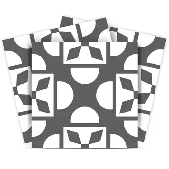 12" X 12" Dark Gray and White Coli Peel and Stick Tiles