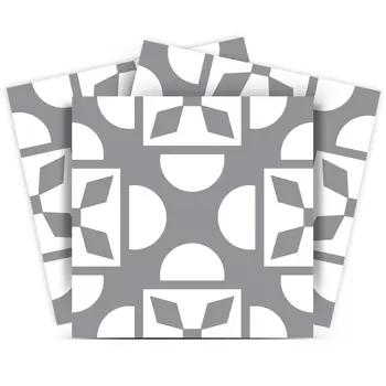 12" X 12" Light Gray and White Coli Peel and Stick Tiles