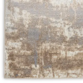 9' X 12' Gray and Ivory Abstract Non Skid Area Rug