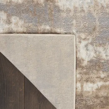 9' X 12' Gray and Ivory Abstract Non Skid Area Rug