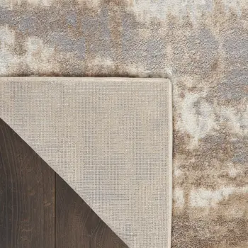 9' X 12' Gray and Ivory Abstract Non Skid Area Rug
