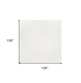 9' Ivory And White Square Geometric Indoor Outdoor Area Rug