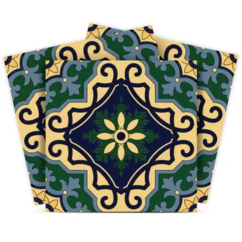 12" X 12" Agean Blue and Green Peel and Stick Tiles