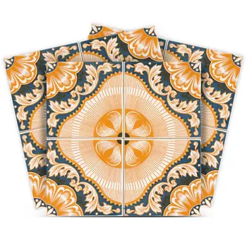 12" X 12" Golden Deco Peel And Stick Removable Tiles