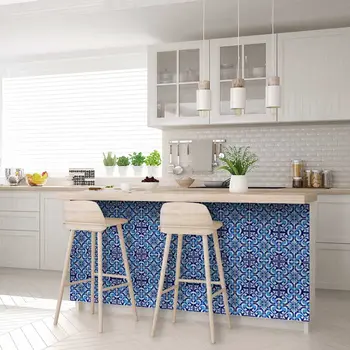 12" X 12" Blue Bali Removable Peel and Stick Tiles