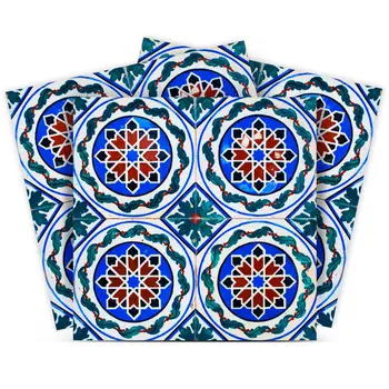 12" X 12"  Blue and Green Augustine Removable Peel and Stick Tiles