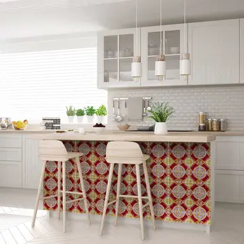 12" X 12" Golden Ruby Removable Peel and Stick Tiles