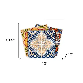 12" X 12" Linna Mutli Mosaic Peel and Stick Tiles