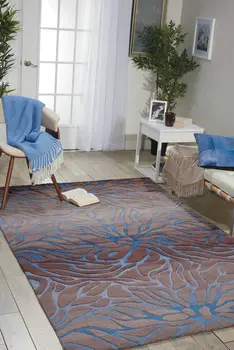 7' X 9' Beige Abstract Area Rug