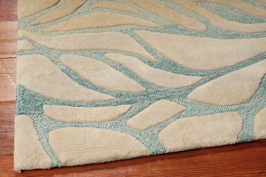 8' X 11' Tan and Gray Abstract Area Rug