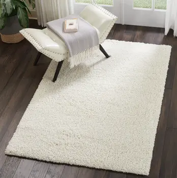 4' X 6' Ivory Shag Area Rug