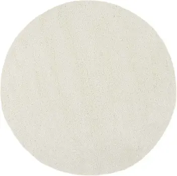 4' Ivory Shag Round Rug