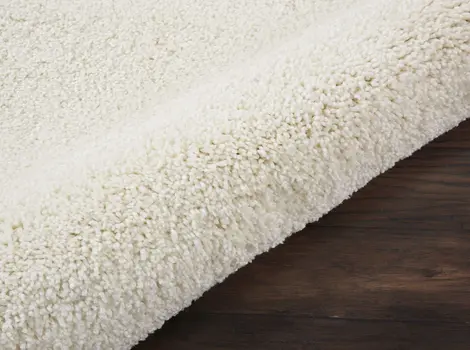 4' Ivory Shag Round Rug